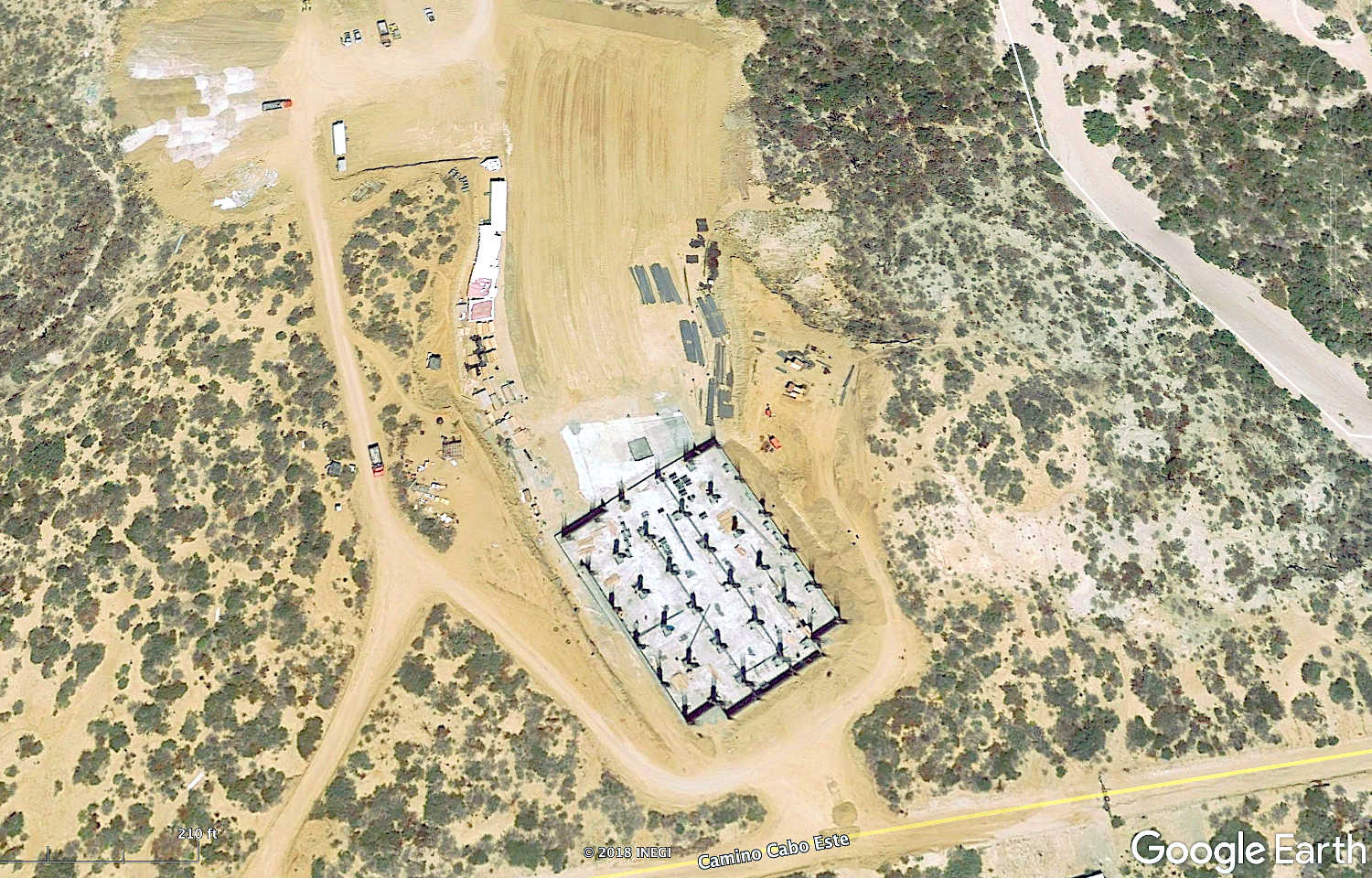 Google Earth images show a tower under construction and a sales office at the top of a knoll.  Stay tuned.  Subscribers View - 5/29/18