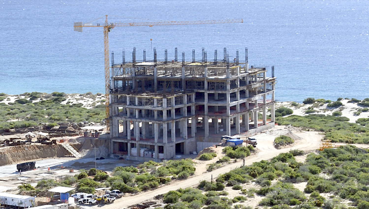 We are all excited to see construction speed up at Vidanta's East Cape property.  One tower is four stories now and another is underway.  A third is between the two and it is at the foundation stages...Subscribers View - 1/15/19