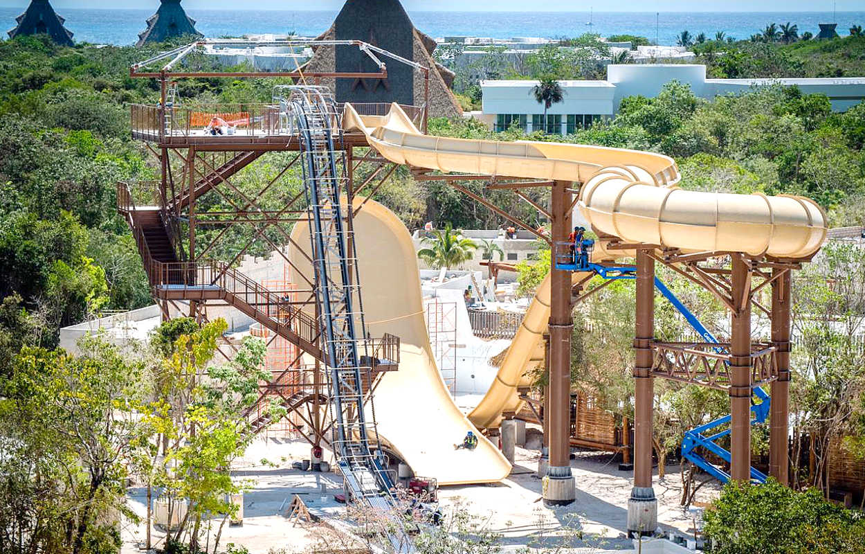 New Feature at Riviera Maya - the Jungala Water Park. Opening - June 22, 2019.  Features include rides such as Aqua Drop, Aqua Loop, Flatline Loop, kids Waterslide Complex and a 1KM long Lazy River.  Stay tuned .....Subscribers View - 4/11/19
