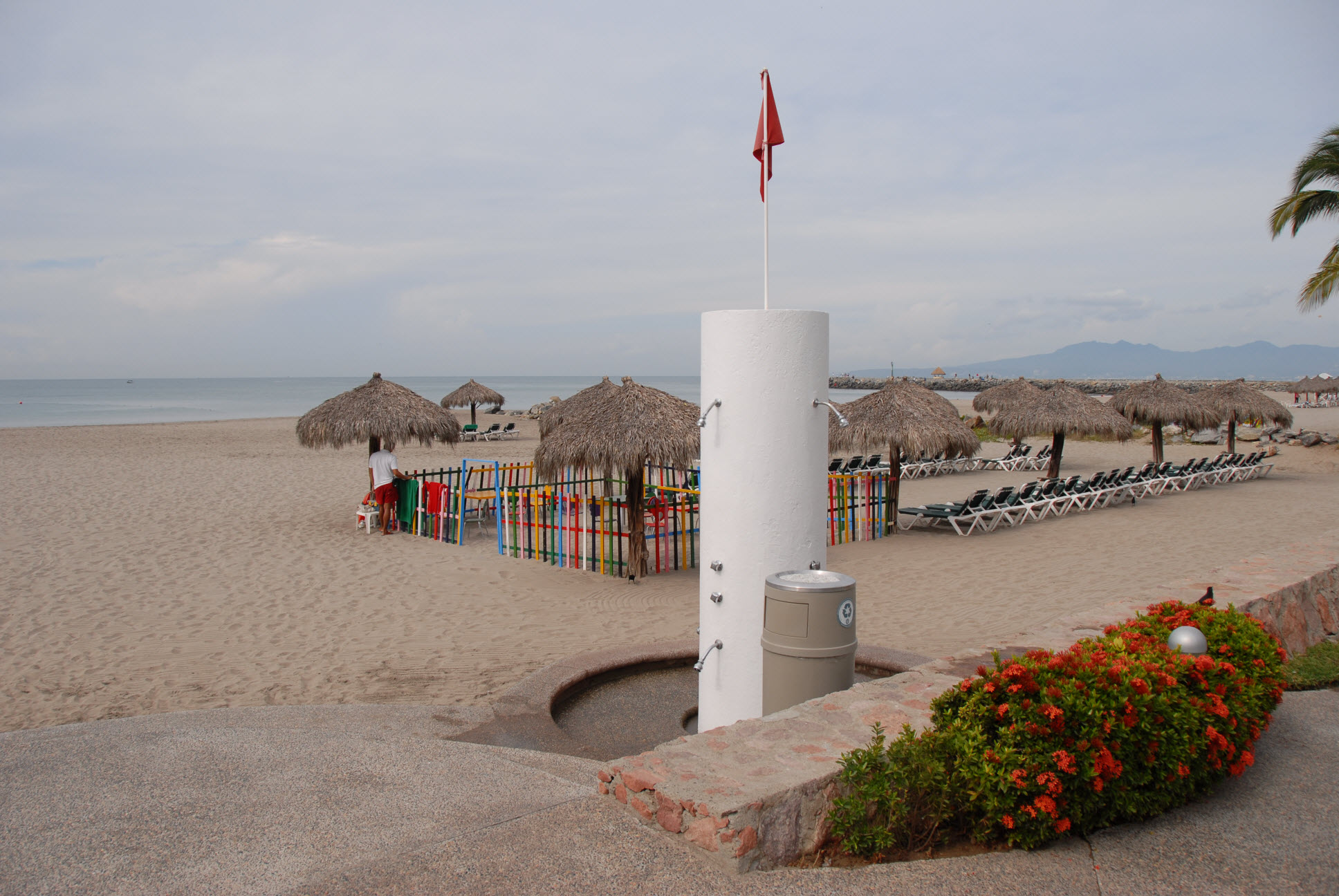 The Sea Garden at Nuevo Vallarta a is steps from the north end of a beach that stretches more than 1.5 miles when the tide is out.  The beach is clean and water is swimmable.  Also, the resort is close to many fine restaurants and public transportation.