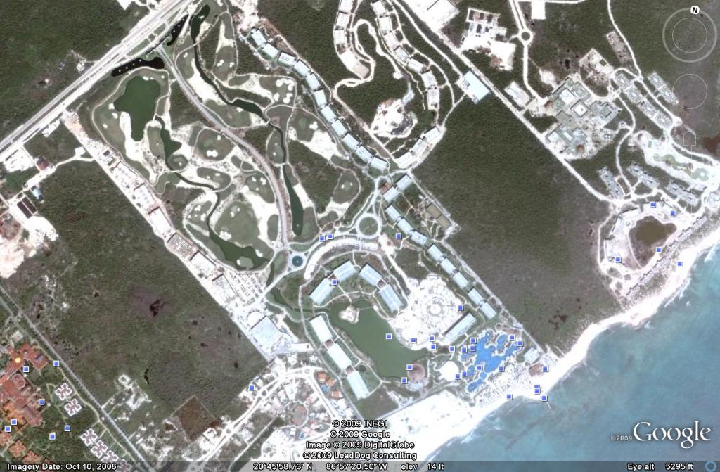 Google Earth - Overview of Riviera Maya Property - Ocotber 10, 2006
