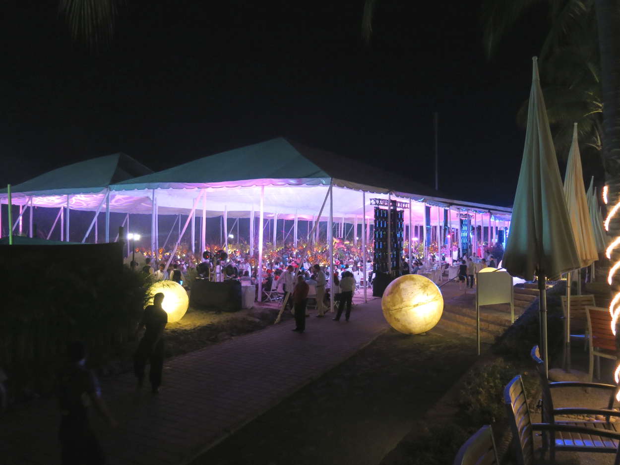 The Celebration Tent provides all the celebrants with a great place to usher in the New Year!