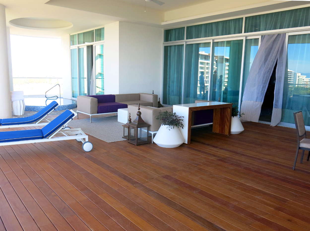 ~~#a94717:Westside deck off Living Area - Nuevo Vallarta, Mexico~~