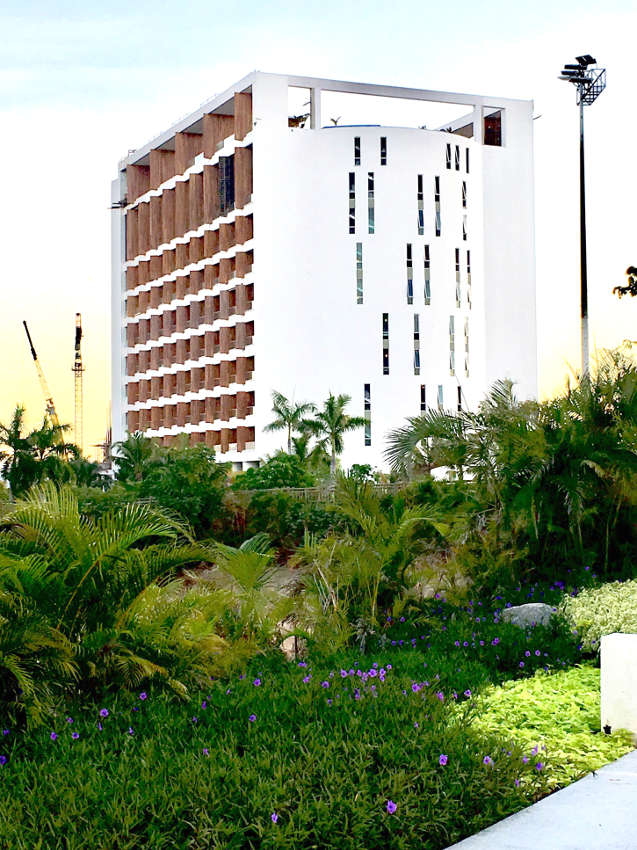 This photo shows Tower Five as of November 5, 2016.  Tower Five is located on Grupo Vidanta's Nuevo Vallarta, Mexico property, and it is the newest building to be completed on the property.  It will have 20 two story, one bedroom Luxxe Loft Residence Penthouse units and 140 one room, Luxxe Studio units in the building.  The top floor will have a large pool for the guests staying in the building at any one time.