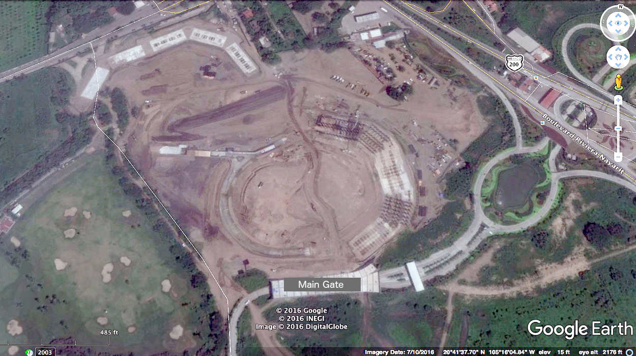 This Google Earth image shows the extent of the construction that is underway at Grupo Vidanta's property in Nuevo Vallarta, Mexico.  This property will be the location of the new, much discussed Theme Park and hotel complex.  Ambitious plans are ahead!