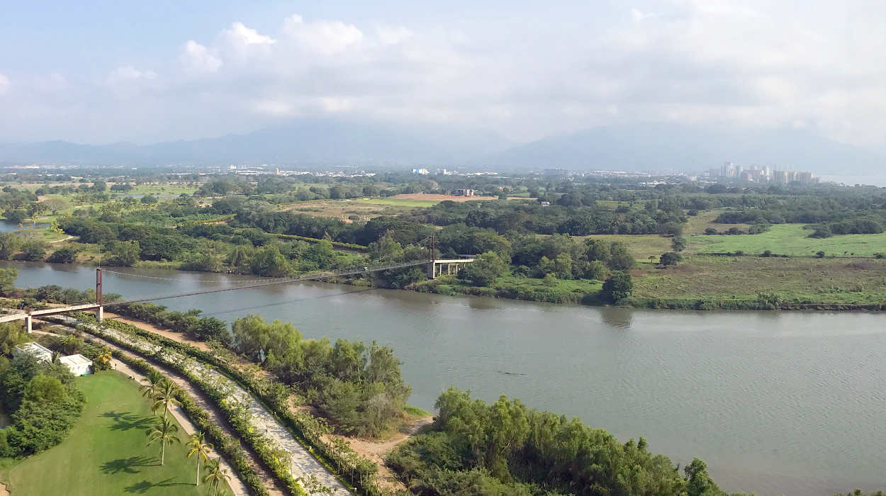 The view of the Ameca River and the cart crossing to the Greg Norman Golf course is spectacular.  The Siera Madre mountains are in the distance on a clear day.