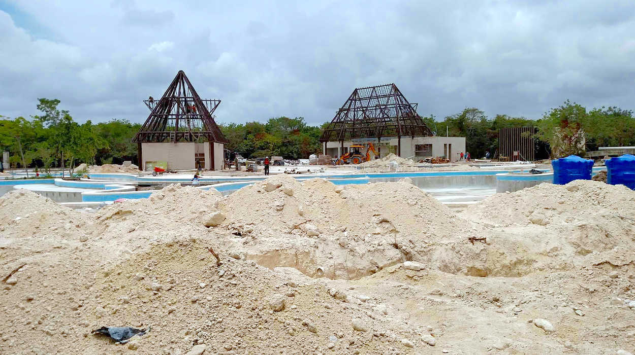 The uncompleted Lazy River in Riviera Maya near the Luxxe Jungle Suites Tower, taken June, 2017.