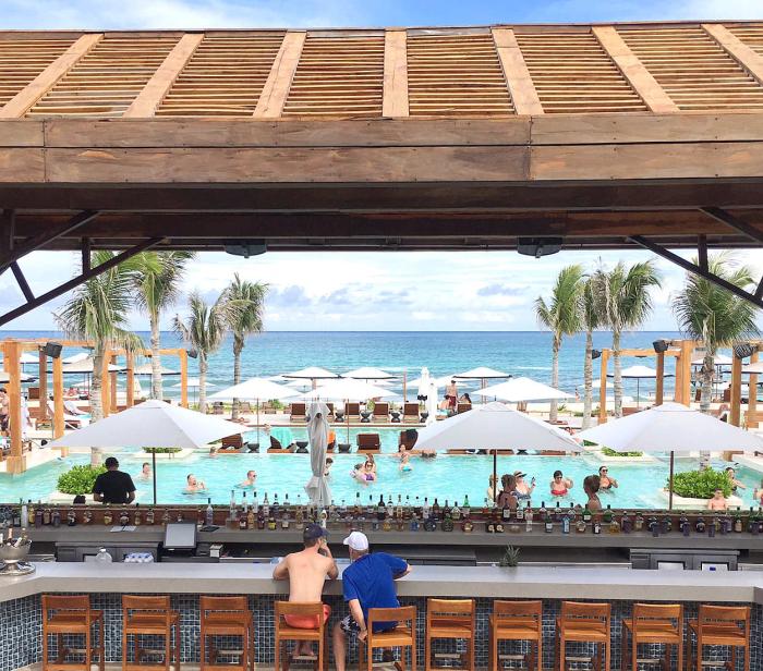The new beach club at Riviera Maya.  Close to the beach and exclusively for Grand Luxxe and Grand Bliss guests.