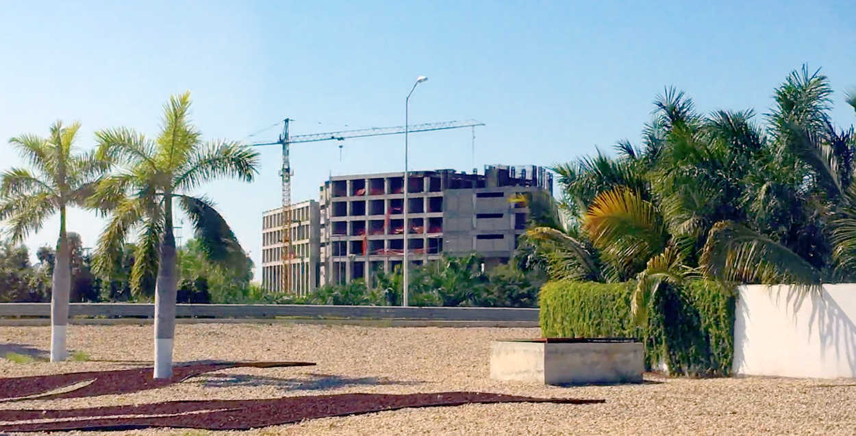 One of the hotels in The Park as seen from the Vidanta Entrance on January 7, 2018.