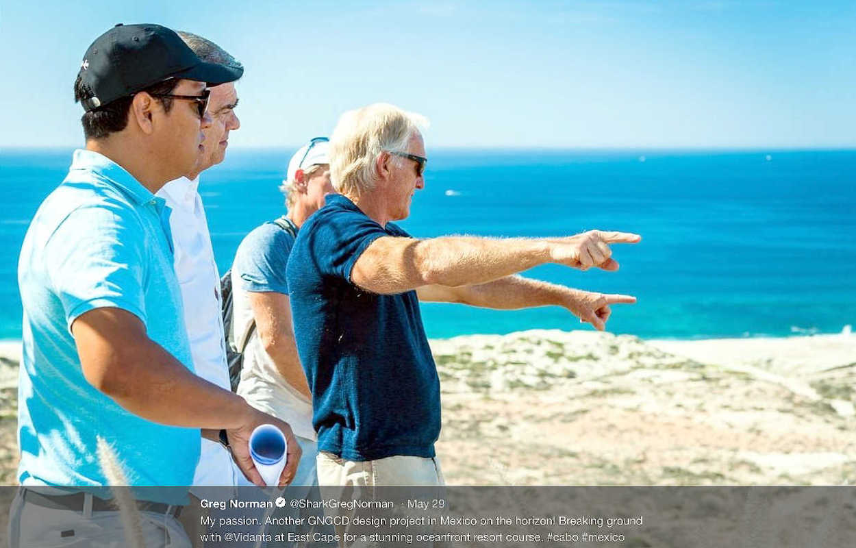Greg Norman tweeted photos of him surveying the East Cape location.  Stay tuned.... Subscribers View - 5/29/18