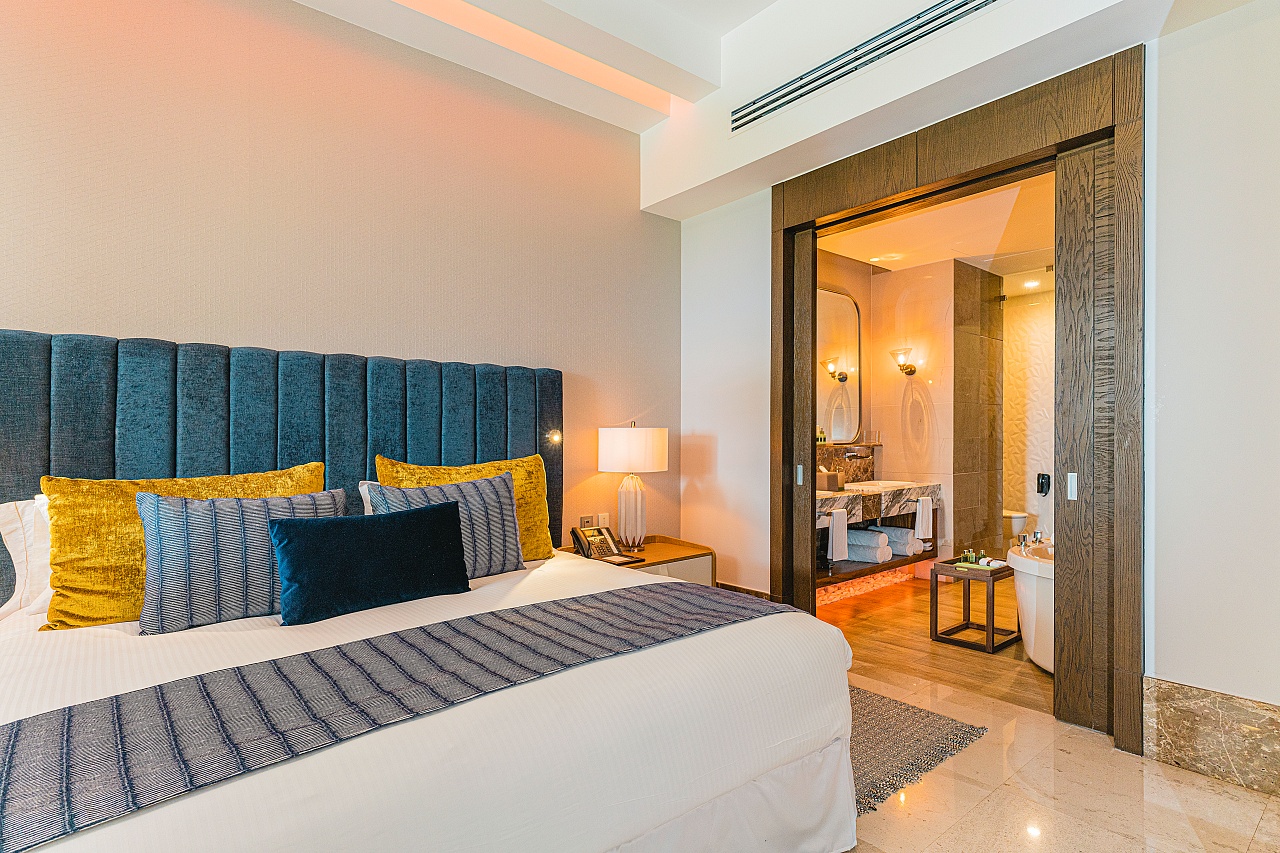 The Bedroom of the Luxxe Royal 1 BR unit in Tower Six at the Grand Luxxe Residence Club in Nuevo Vallarta, Mexico