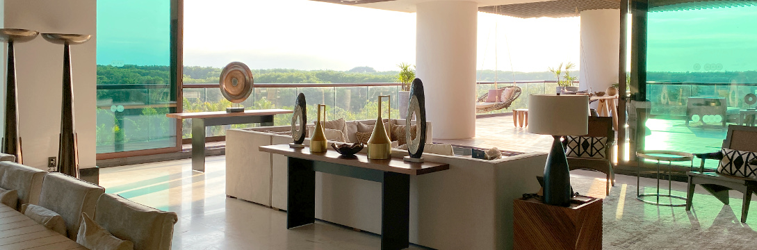 This photo shows the living room at the Empire Estates at Vidanta Jalisco, Mexico.